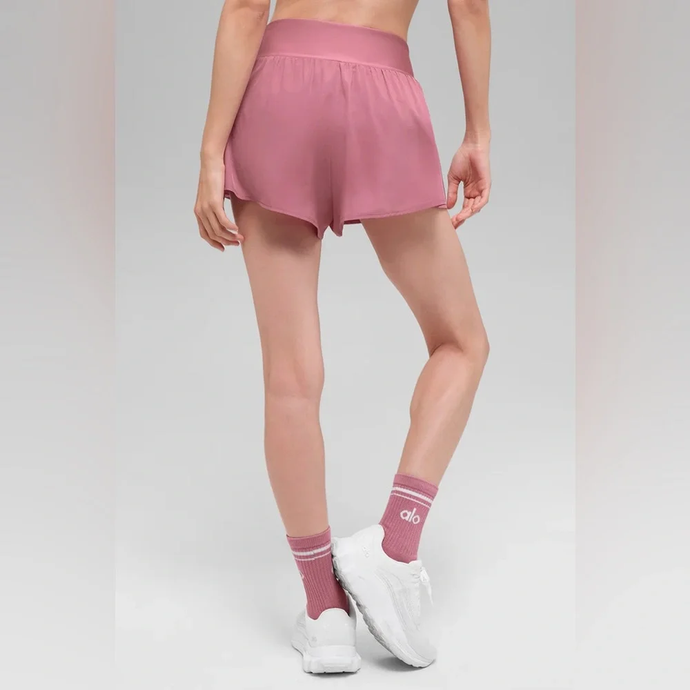 Alo Yoga V-Cute Running Short Pink Wild Rose XXS